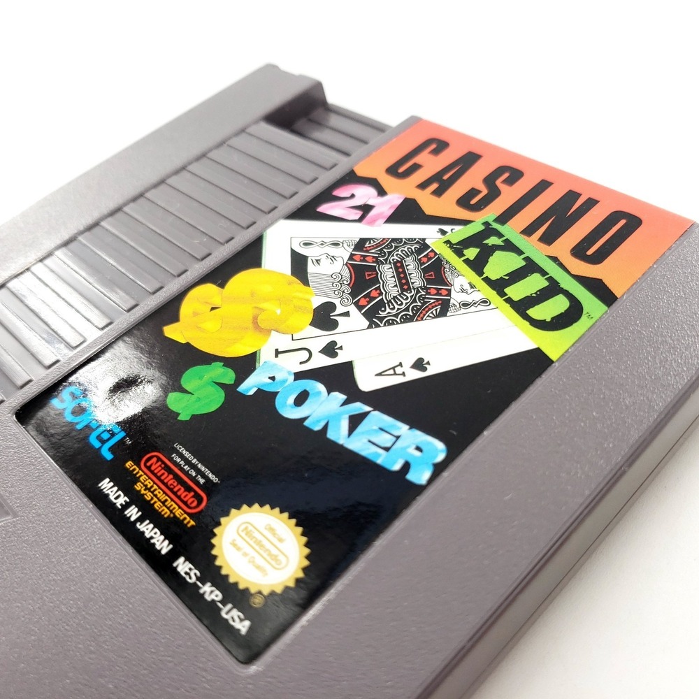 Casino Kid Poker Nintendo NES Authentic w/ Manual & Case Tested & Works - Picture 3 of 13